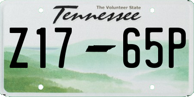 TN license plate Z1765P