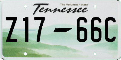 TN license plate Z1766C