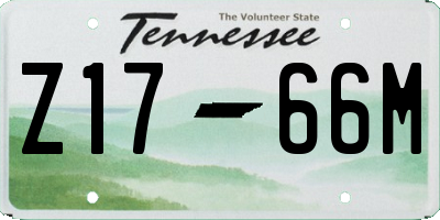 TN license plate Z1766M