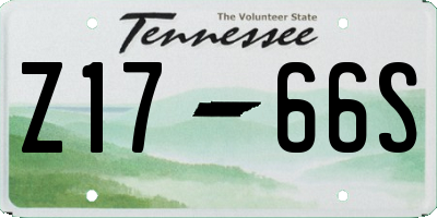 TN license plate Z1766S