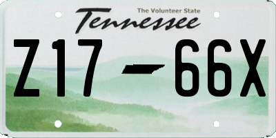 TN license plate Z1766X