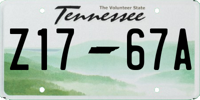 TN license plate Z1767A