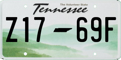 TN license plate Z1769F