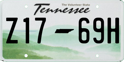 TN license plate Z1769H