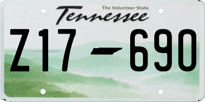 TN license plate Z1769O
