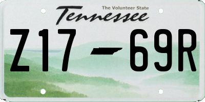 TN license plate Z1769R