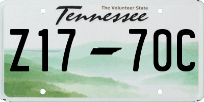 TN license plate Z1770C