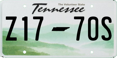 TN license plate Z1770S