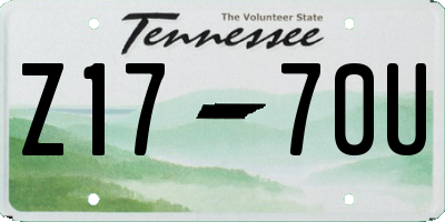 TN license plate Z1770U