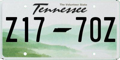TN license plate Z1770Z