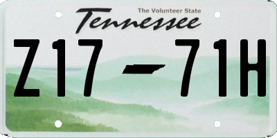 TN license plate Z1771H