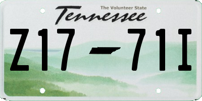 TN license plate Z1771I