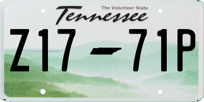 TN license plate Z1771P