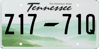 TN license plate Z1771Q