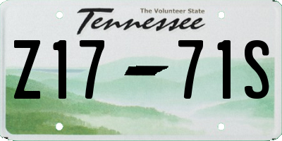 TN license plate Z1771S
