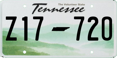 TN license plate Z1772O