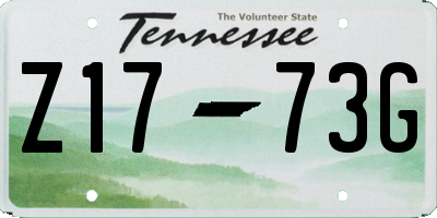 TN license plate Z1773G