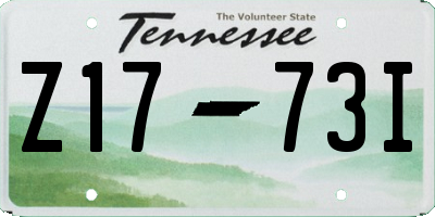 TN license plate Z1773I