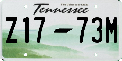 TN license plate Z1773M