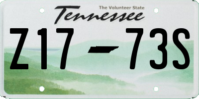 TN license plate Z1773S