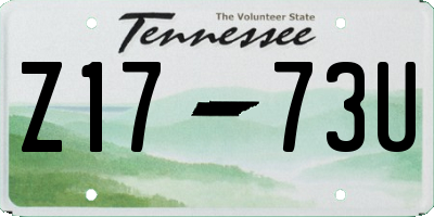 TN license plate Z1773U