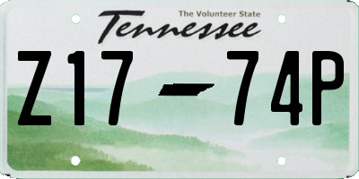TN license plate Z1774P