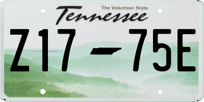 TN license plate Z1775E