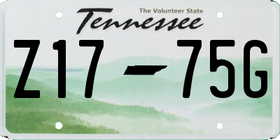 TN license plate Z1775G