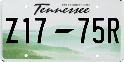 TN license plate Z1775R