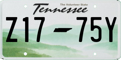 TN license plate Z1775Y