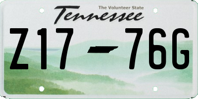 TN license plate Z1776G