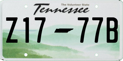 TN license plate Z1777B