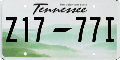 TN license plate Z1777I