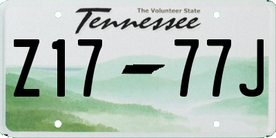 TN license plate Z1777J