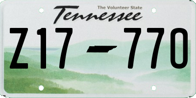 TN license plate Z1777O