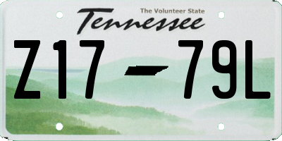 TN license plate Z1779L