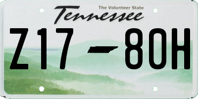 TN license plate Z1780H