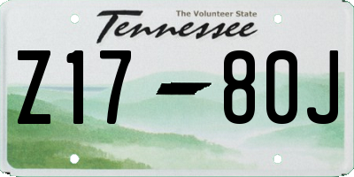 TN license plate Z1780J