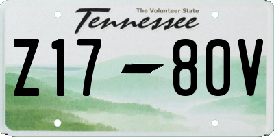 TN license plate Z1780V