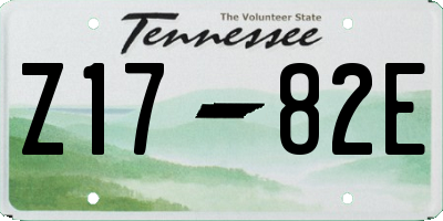 TN license plate Z1782E