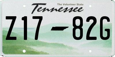 TN license plate Z1782G