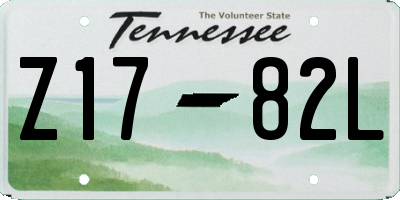 TN license plate Z1782L