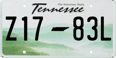 TN license plate Z1783L