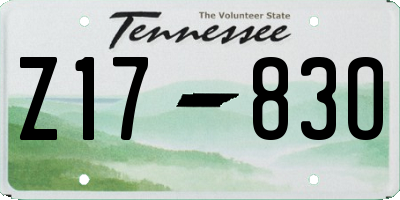 TN license plate Z1783O