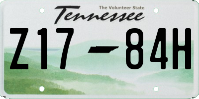 TN license plate Z1784H