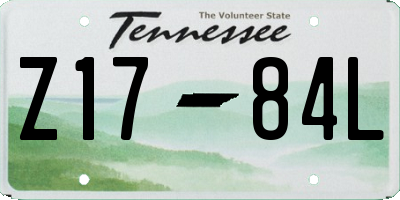 TN license plate Z1784L