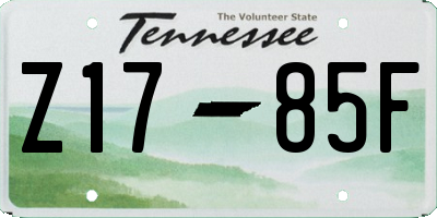 TN license plate Z1785F