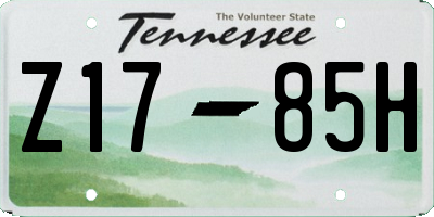 TN license plate Z1785H