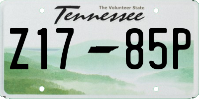 TN license plate Z1785P