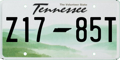 TN license plate Z1785T